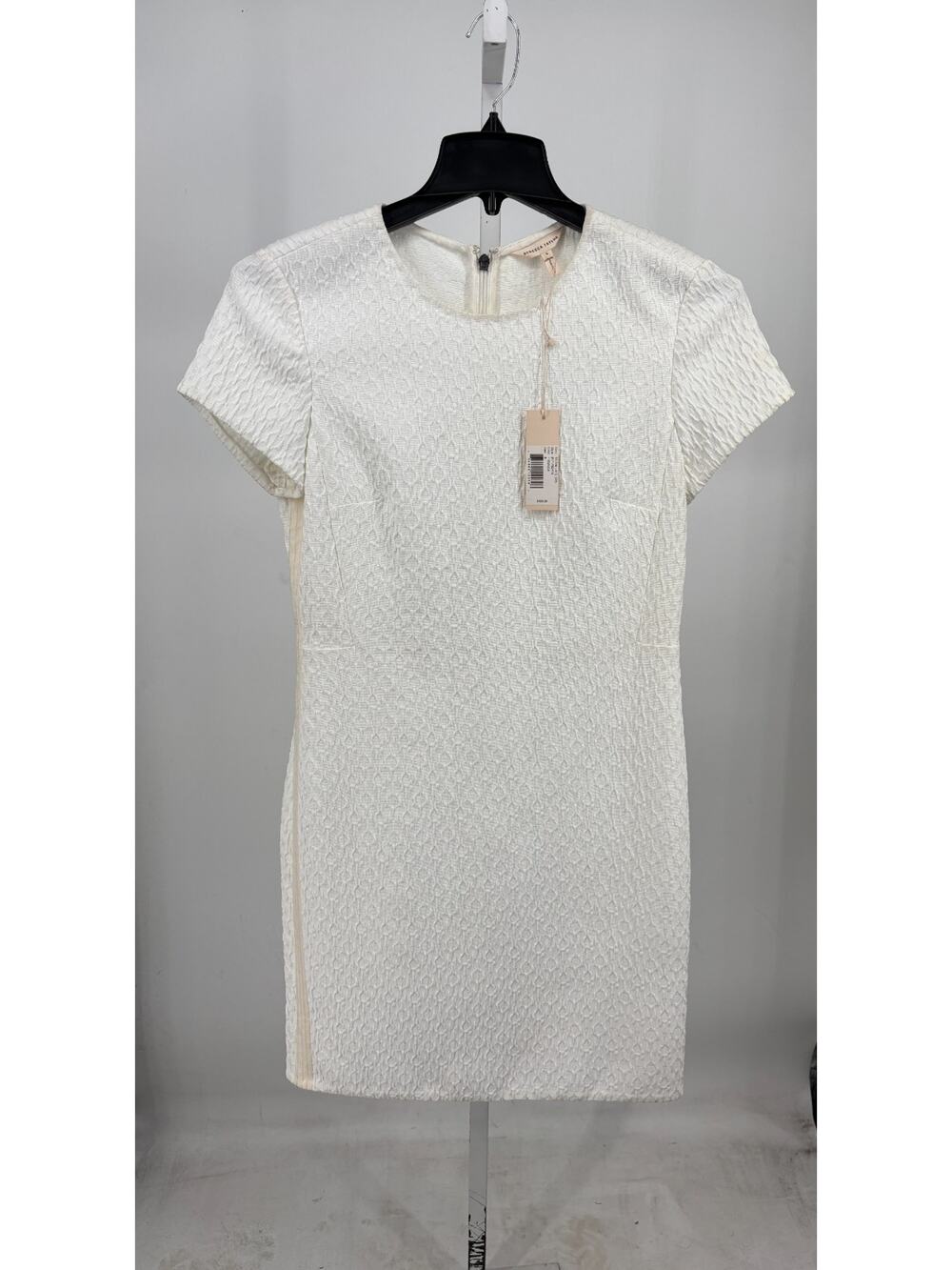 Rebecca Taylor Mini Dress Womens 8 White Textured Party Cocktail Formal NWT